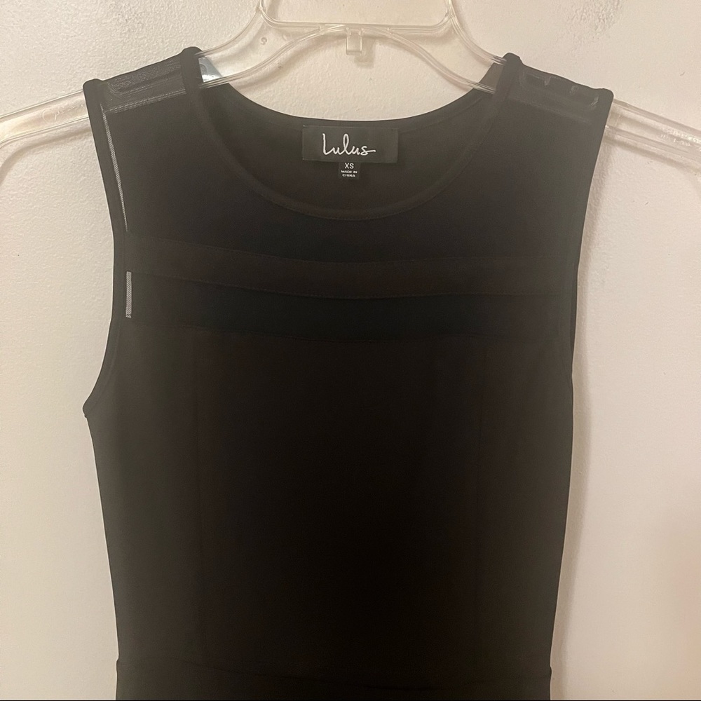LULU’S Sheer Determination Black Mesh Skater Dress - Picture 10 of 16